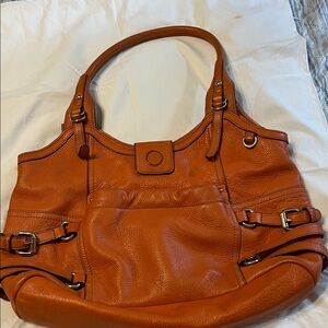 Etienne Aigner Orange Leather Shoulder Bag
